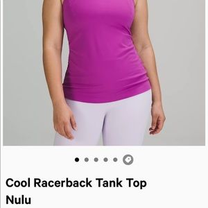 TWO Lululemon tank tops. Size 6. Red and plum color